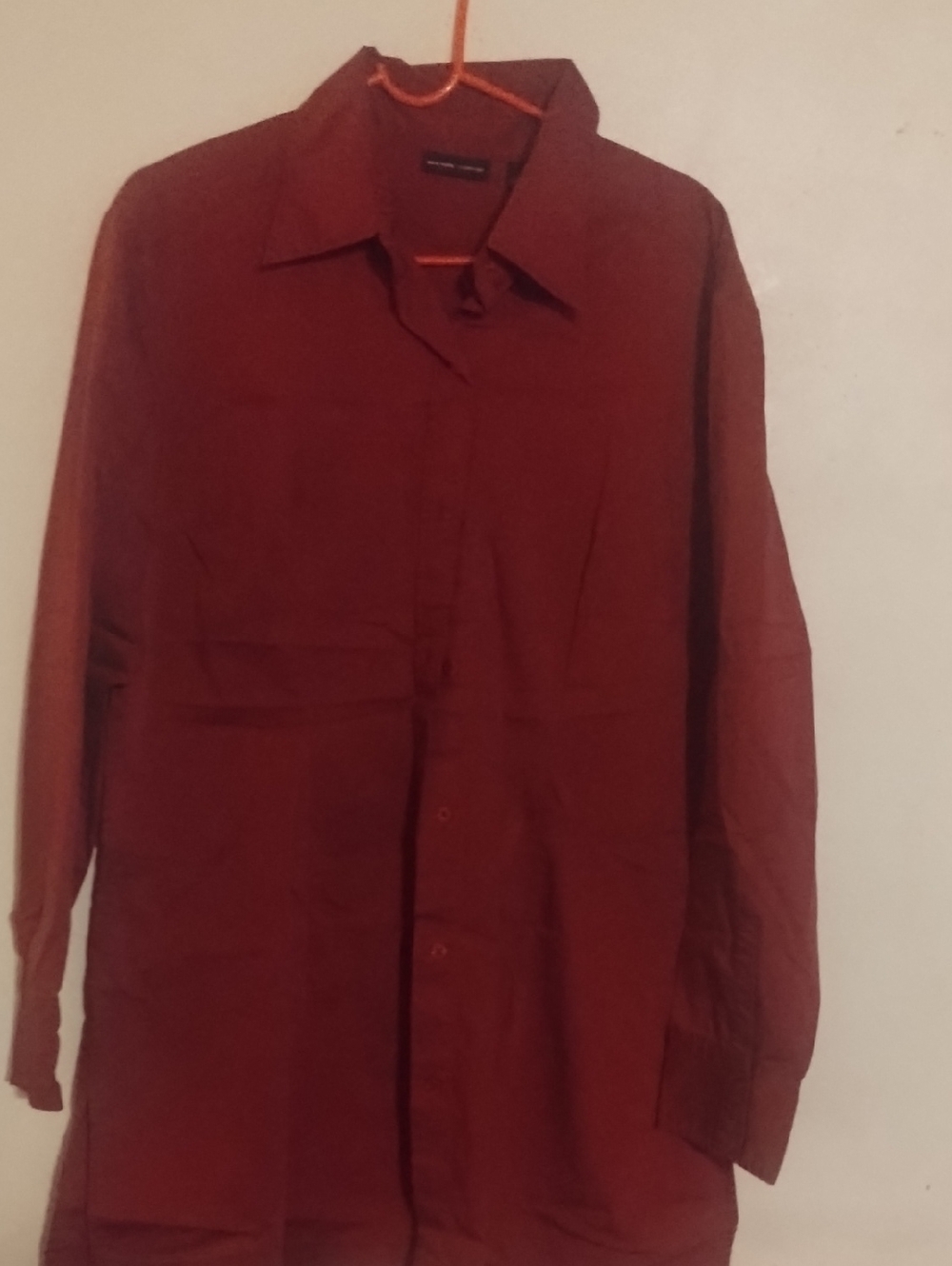 New York & Company Men's Rust Button-Front Dress Shirt